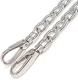DIY Top Grade 12mm Width Silver Flat Metal Iron Chains Handbag Chains Handbag Accessories Purse Handles Clutch Straps Shoulder Straps Replacement 27.6 Inches