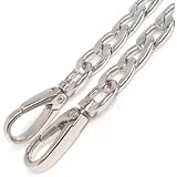 DIY Top Grade 12mm Width Silver Flat Metal Iron Chains Handbag Chains Handbag Accessories Purse Handles Clutch Straps 43.3 Inches