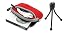 Sleeve Case (Red) and Tripod for Panasonic Lumix DMC-FX48 Digital Camera Silver
