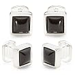 Onyx Cabochan Sterling silver Studs Formal Wear