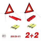 Travel Kit 2 Warning Triangles And 2 Hi Viz Vests In A Case