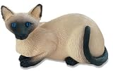 Siamese CAT FIGURINE Lays with Tail Up RESIN NIB 590