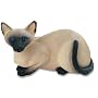 Siamese CAT FIGURINE Lays with Tail Up RESIN NIB 590
