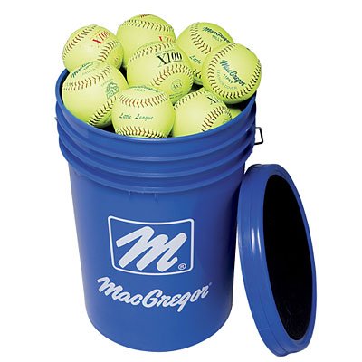 MacGregor Bucket of Yellow Practice Softballs 12"