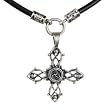 CELTIC KNOT --Love Charm Protection From Evil-- Pendant With Black Leather Choker Necklace BICO AUSTRALIA