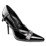 MILAN-10, 4 1/2 Leather Pump With Wap-Around Grommets by Pleaser