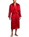 Intimo Men's Classic Silk Robe, Red, Medium