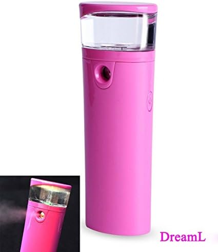 DreamL Multifunctional 2-in-1 Air Purifier Nanometer Mist Spray Humidifier 2600mAh Power Bank External Battery Charger for Smart Devices (Rose Red)