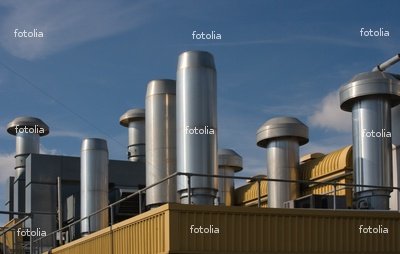 'Factory Rooftop Heating And Ventilation' Wall Decal - 18