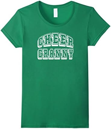 Women's Cheer Granny T-Shirt for Proud Cheerleader Grandma Gift Idea Medium Kelly Green