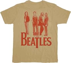 The Beatles Members Band Khaki T-Shirt Tee