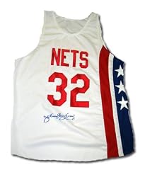 Julius Erving Signed Authentic New Jersey Nets White Jersey - Authentic Celebrity Autographed