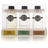 Archipelago Botanicals Signature Series Mini Fragrance Diffusers 3 Piece Set Includes: 4.9 oz Burl Wood + 4.9 oz Bamboo Teak + 4.9 oz Bergamot Tobacco + 15 Diffuser Reeds