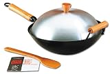 Joyce Chen J21-9974 Classic 14 Inch Xylan Non-Stick Flat Bottom 4 Piece Wok Set