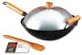 Joyce Chen J21-9974 Classic 14 Inch Xylan Non-Stick Flat Bottom 4 Piece Wok Set