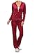 G2 Chic Women's Junior + Missy Basic Solid Velour & Fleece Suit Two Piece Set