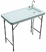 Tricam MT-2 Outdoor Fish and Game Cleaning Table with Quick-Connect Stainless Steel Faucet, 150-Pound Load Capacity