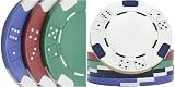 Pack of 50 - 11.5 Gram 'Double Dice' Poker Chips - Green