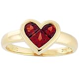 1.20 cttw Genuine Invisible Set Garnet Ring - 14kt Yellow Gold LIFETIME WARRANTY
