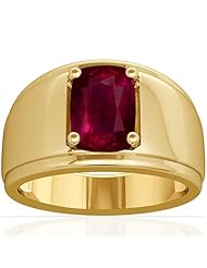 18K Yellow Gold Cushion Cut Ruby Solitaire Ring (GIA Certificate)