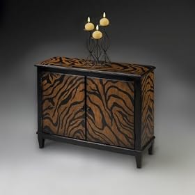 Tiger Stripe Two Door Console Cabinet by 
