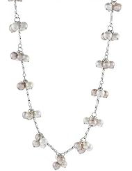 Sterling Silver Pearl Necklace 5.5 mm Freshwater, 16.5 inch long