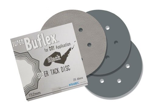 Eagle 193-1534 - 6 inch DRY Super Buflex Discs w/holes - Black - 25 discs/box