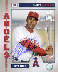 Signed Anderson, Garret (Los Angeles Angels) 8x10 Photo