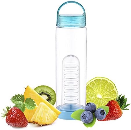 Premium Bottom Loading Fruit Infuser Water Bottle - BPA Free Tritan Plastic- Leak Proof