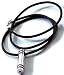 Men's Cylinder Pendant with Inlaid Black Resin and 1 Diamond and 20 Ball Chain by Hot Diamonds Sterling Silver