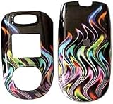 Color Flame on Black - Samsung SPH-A920 Protective Hard Case - Snap on Cell Phone Faceplate Cover