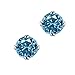 1/2 ct. Blue - I1 Round Brilliant Cut Diamond Earring Studs in 14K White Gold