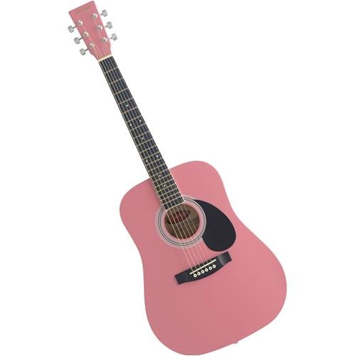 MusicalInstruments: Stagg Music SW201 3/4PK Acoustic Dreadnaught Guitar   Student Size