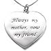 Sterling Silver Always My Mother Heart Pendant