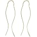 18kt Gold Over Sterling Silver Wavy Bar Thread Earrings