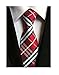 MENDENG New Classic Striped Red Streak Silk Men'S Tie Necktie Ties