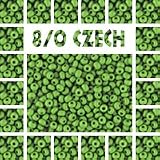 Seed Beads 8/0 Czech Opaque (a full one hank pack) over 125 colors available individually!, Light Green