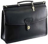 Review Jack Georges  / Jack Georges University Single Gusset Flap Over w/ Wood Dowel and Turnlock Leather Business Cases