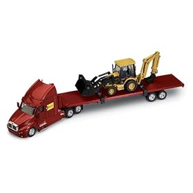 1/50 Hauler with Backhoe Loader