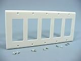 5-Gang Decora-Style Wall Plate (White)
