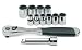 Bahco Snap On 805212 12 Piece 1/2-Inch Drive 12 Point 7/16-Inch to 1-Inch Socket Set