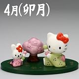 [ハローキティ]季節めぐり 陶器人形マンスリーフィギュア(4月/卯月(うづき))の画像