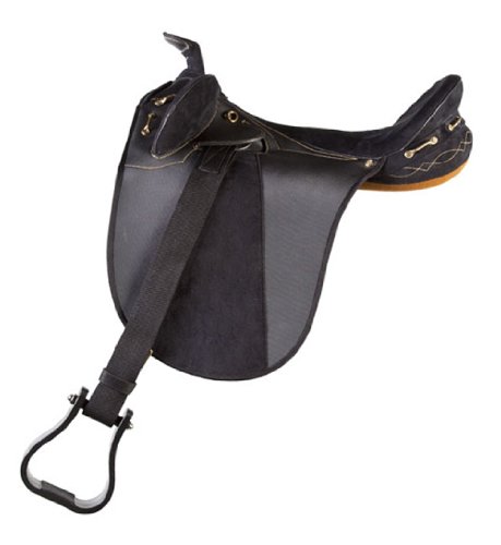 Down Under Saddle Supply Kimberley Synthetic Endurance Medium Saddle with Horn, Black, 18-Inch On Sale