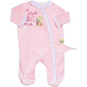 Dors bien b�b� avec son doudou brod� "My heart belongs to Dad (Mon coeur appartient � papa)" Titi rose 23mois
