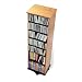 Oak Finish Two Sided Spinner Media Tower By Prepac Furniture