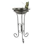 Frog Fishing Bird Bath