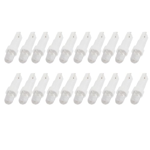 Uxcell® 20pcs t5 74 white 1-led wedge dashboard side l…