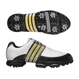 Adidas 2008 Mens Tour Traxion II Golf Shoe - White Black Sun - 738101 by adidas