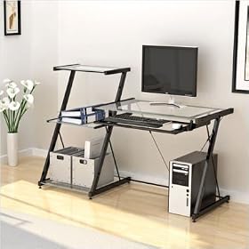 Z-Line Nero Desk and Bookcase