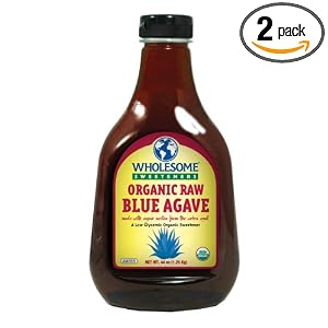 Wholesome Sweeteners Organic Raw Blue Agave, 44 Ounce Bottle (Pack of 2)